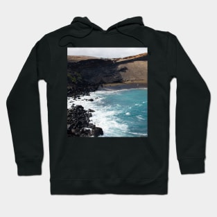 Rocky turquoise beach Hoodie